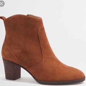 J crew suede booties. 1.5 inch heel